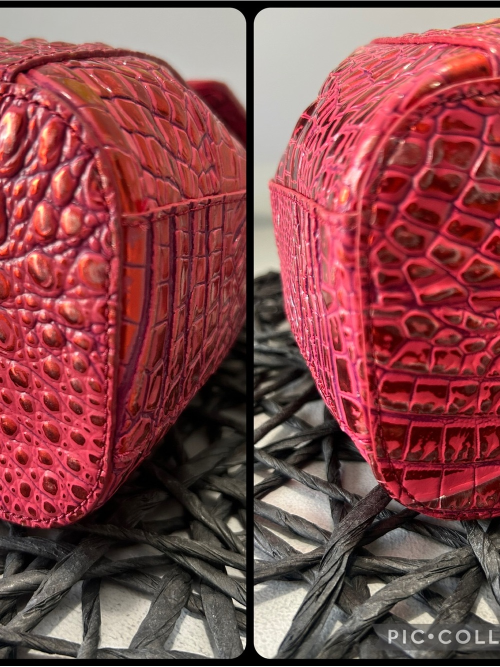 ♥️ Brahmin Margo Metallic Red Dragon Crossbody & Matching Small Veronica Wallet - Picture 11 of 15